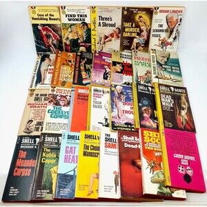 Lot of 27 Richard S. Prather Shell Scott Vintage 1950-70's Mystery Paperbacks